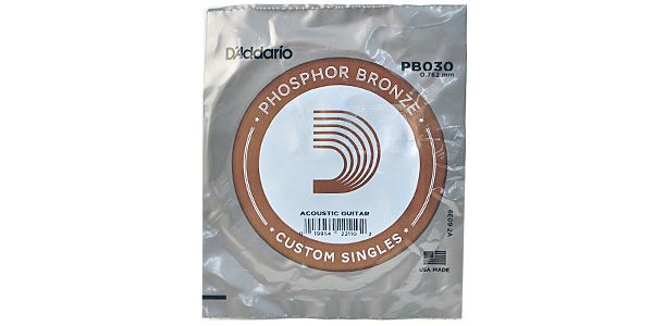 DADDARIO/PB030 Single Phosphor Bronze Wound 030