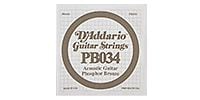DADDARIO / PB034 Single Phosphor Bronze Wound 034