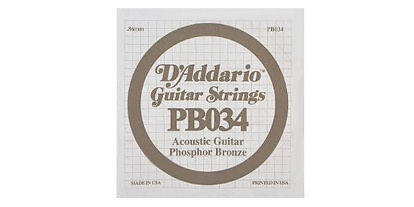 DADDARIO/PB034 Single Phosphor Bronze Wound 034