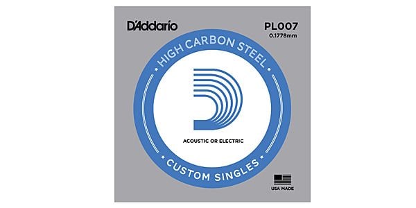 DADDARIO/PL007 Single Plain Steel 007