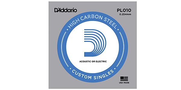 DADDARIO/PL010 Single Plain Steel 010