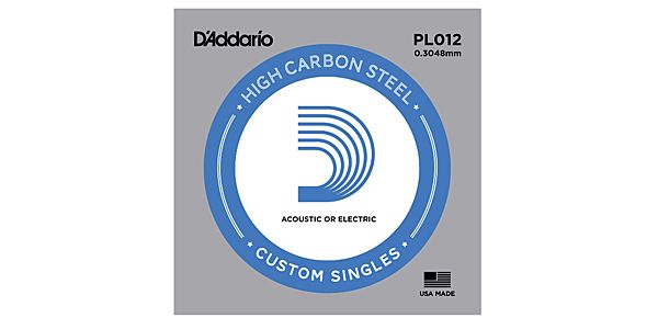 DADDARIO/PL012 Single Plain Steel 012