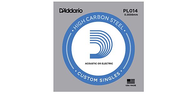 DADDARIO/PL014 Single Plain Steel 014