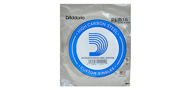 DADDARIO/PL016 Single Plain Steel 016