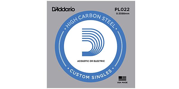 DADDARIO/PL022 Single Plain Steel 022