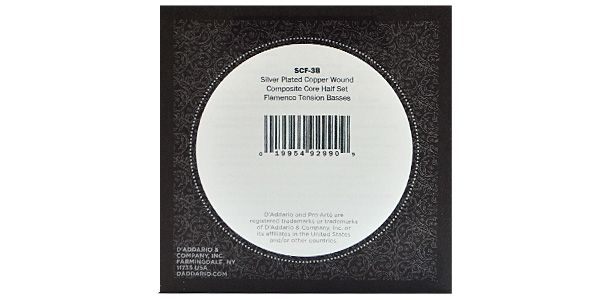 DADDARIO ( ダダリオ )  / SCF-3B Composite Core Silver Plated Copper BassHalf Flamenco 画像2