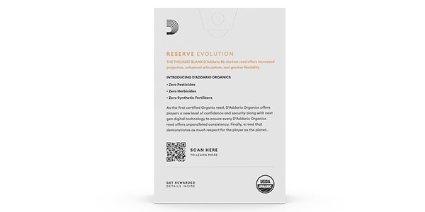 D&#39;Addario Woodwinds ( ダダリオウッドウインズ )  / Bbクラリネットリード オーガニック ﾚｾﾞﾙｳﾞ ｴｳﾞｫﾘｭｰｼｮﾝ 3.5画像2