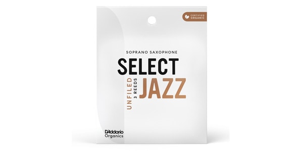 D&#39;Addario Woodwinds / Soprano saxophone reed Organic Select Jazz 2S Unfiled 3pcs.
