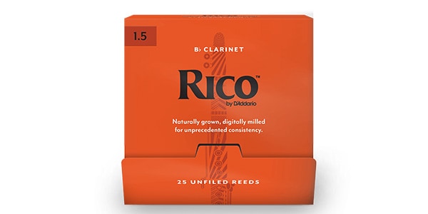 D&#39;Addario Woodwinds / Bb Clarinet, Rico 1.5, pack of 25 individually wrapped