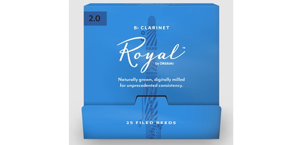 D&#39;Addario Woodwinds / Bb Clarinet Reeds Rico Royal 2.0, pack of 25.