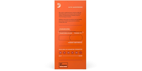 D&#39;Addario Woodwinds / Alto saxophone reeds Rico 3.5, pack of 25.画像2