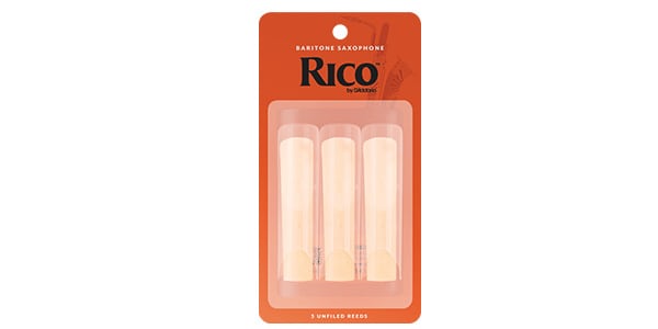 D&#39;Addario Woodwinds / Baritone saxophone reed Rico 3.0, pack of 3.