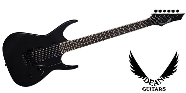 Dean Guitars String Exile Select Floyd Fluence Electric Guitar, Black Sat 