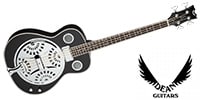 DEAN GUITARS RESONATOR ACOUSTIC/ELECTRIC BASS - CBK