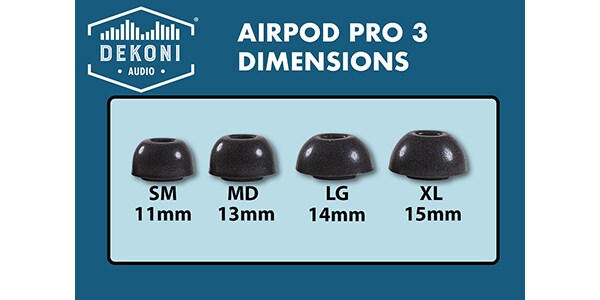 Dekoni Audio ( デコニ・オーディオ )  / AirPods Pro 3用フォームイヤーピース  XLサイズ・1ペア画像4