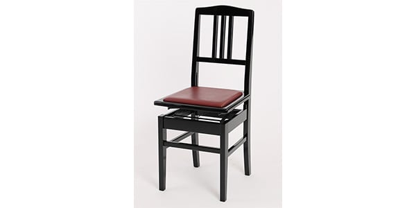 DOLCE / Piano chair glossy black body/wine seat画像2