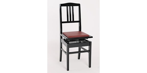 DOLCE / Piano chair glossy black body/wine seat画像3