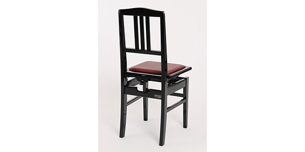 DOLCE / Piano chair glossy black body/wine seat画像4