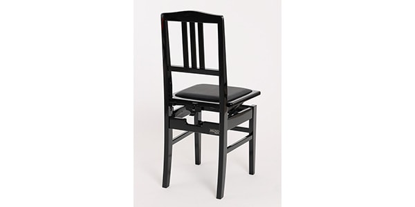 DOLCE / Piano chair glossy black body/black seat画像4