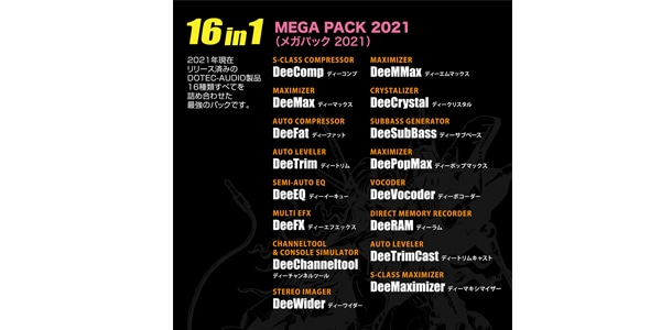DOTEC-AUDIO ( ドーテックオーディオ )  / MEGA PACK 2021画像2
