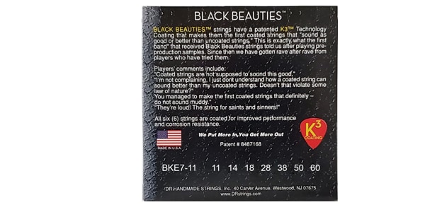 DR / BKE7-11 BLACK BEAUTIES Heavy 7-String画像2