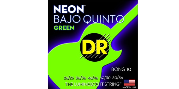 DR ( ディーアール )  / BQNG-10 HI-DEF NEON GREEN Colored Bajo Quinto