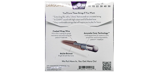 DR / DA8-11 DRAGON SKIN+  80/20 Bronze Custom Light 11-50画像2
