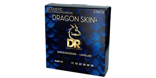 DR ( ディーアール ) / DAP-11 3pack DRAGON SKIN+ Phosphor Bronze Custom Light 11-50画像2
