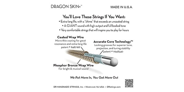 DR ( ディーアール ) / DAP-11 3pack DRAGON SKIN+ Phosphor Bronze Custom Light 11-50画像4