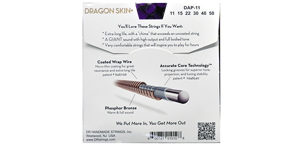 DR / DAP-11 DRAGON SKIN+ Phosphor Bronze Custom Light 11-50画像2