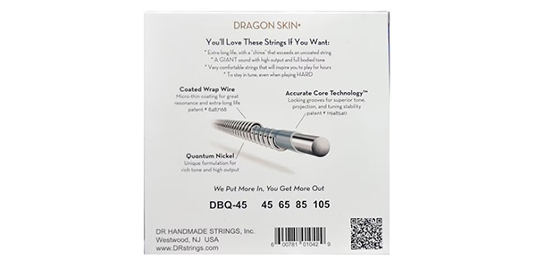 DR ( ディーアール ) / DBQ-45 DRAGON SKIN+ Medium 45-105【2セット】画像2