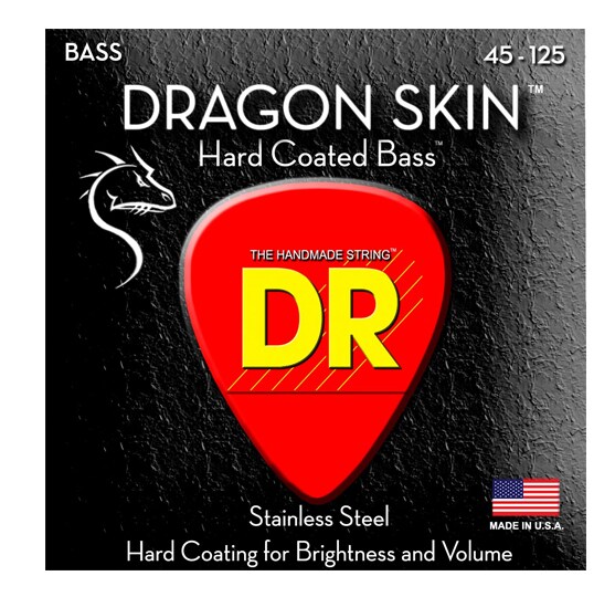 DR/DSB5-45 DRAGON SKIN CLEAR Coated 5-String Medium 45-125