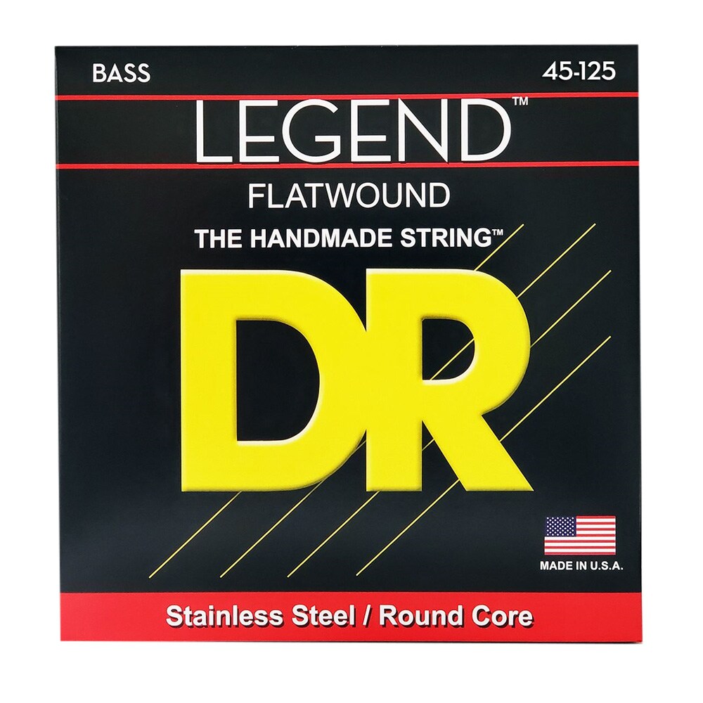 DR/FL5-45 LEGEND Polished Flatwound Stainless Medium 45-125