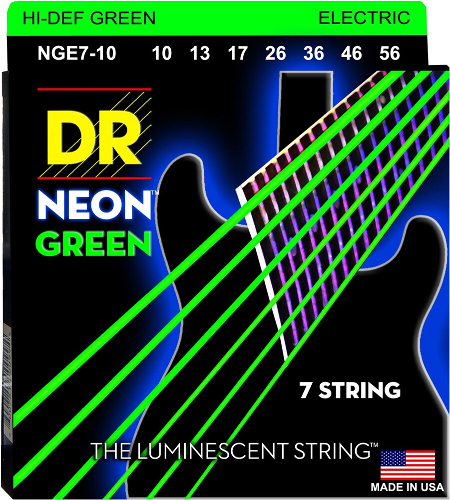 DR/NGE7-10 NEON GREEN Medium 7-String