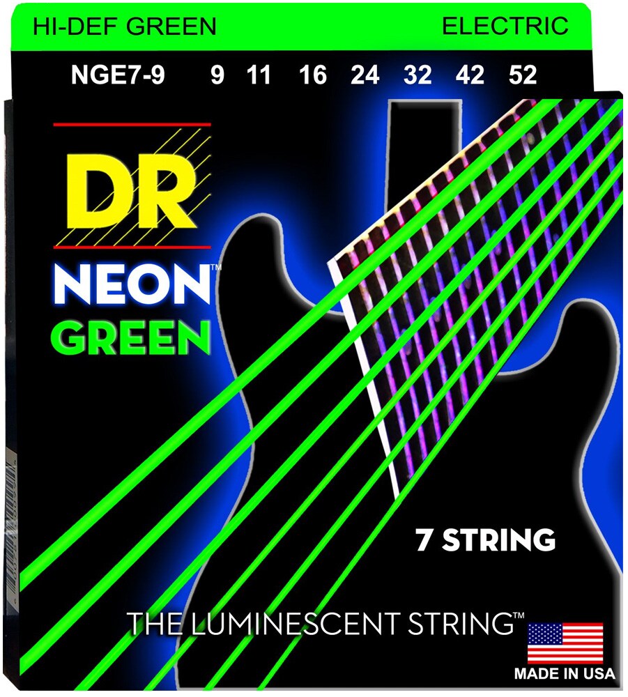 DR/NGE7-9 NEON GREEN Light 7-String