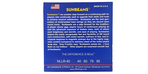 DR / NLLR-40 SUNBEAM Nickel Plated Extra Light 40-95画像3