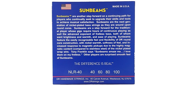 DR / NLR-40　SUNBEAM Nickel Plated Light 40-100画像3