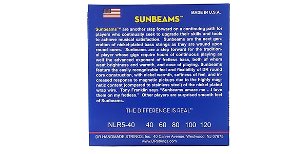 DR ( ディーアール )  / NLR5-40 SUNBEAM Nickel Plated Light 40-120画像2