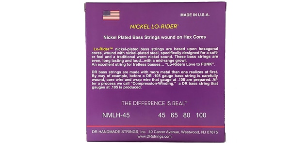 DR / NMLH-45 NICKEL LO-RIDER Medium Light 45-100画像3