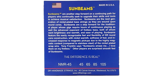 DR / NMR-45 SUNBEAM Nickel Plated Medium 45-105画像3
