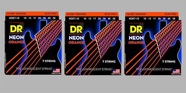 DR ( ディーアール )  / NOE7-10 NEON ORANGE Medium 7-String 3セット