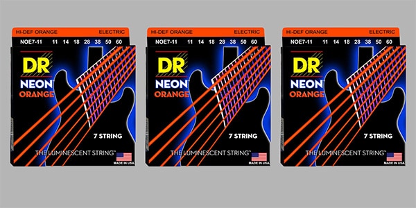 DR / NOE7-11 NEON ORANGE Extra Heavy 7-String 3セット