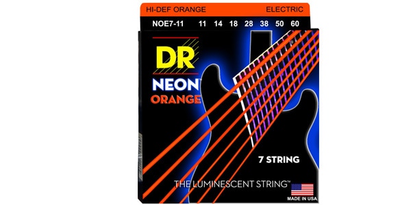 DR / NOE7-11 NEON ORANGE Extra Heavy 7-String