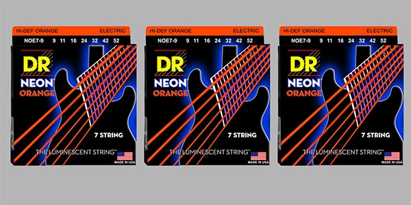 DR / NOE7-9 NEON ORANGE Light 7-String 3セット