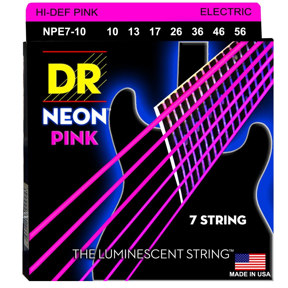 DR/NPE7-10 NEON PINK Medium 7-String