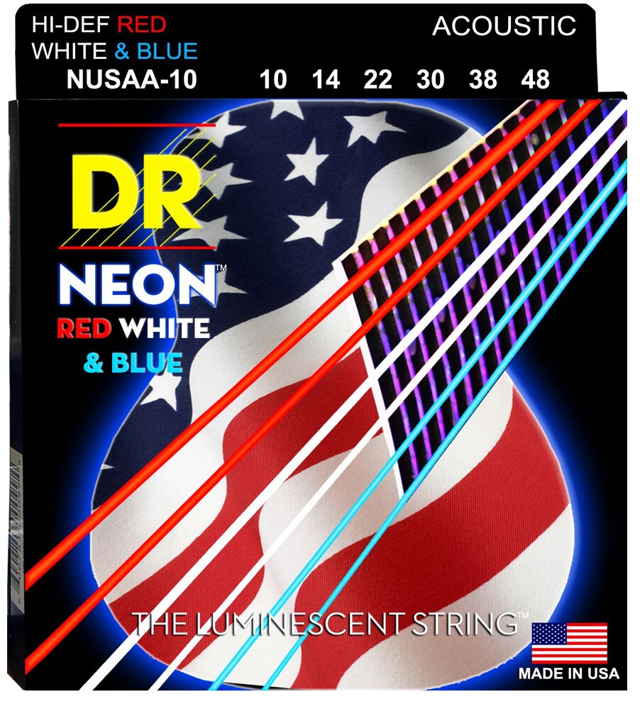 DR/NUSAA-10 NEON RED WHITE & BLUE Extra Light