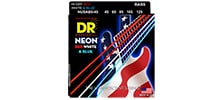 DR NUSAB5-45 HI-DEF NEON USA FLAG  5-String Medium 45-125