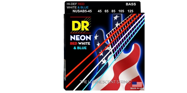 DR ( ディーアール )  / NUSAB5-45 HI-DEF NEON USA FLAG  5-String Medium 45-125