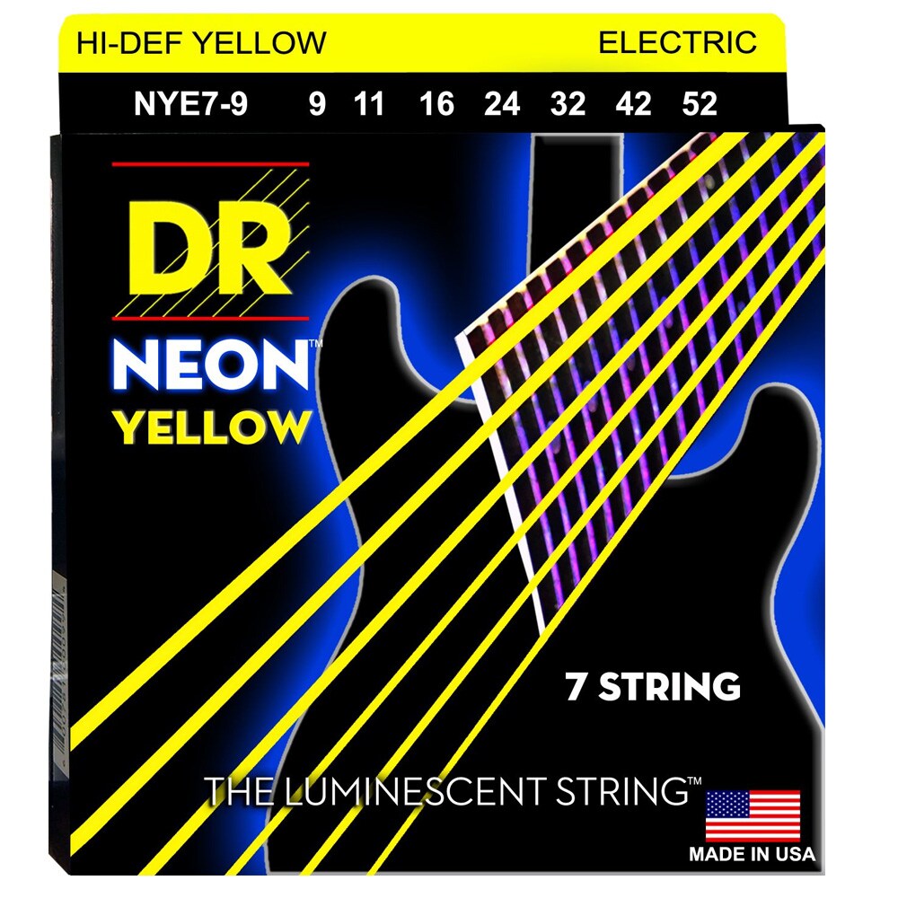 DR/NYE7-9 NEON YELLOW Light 7-String