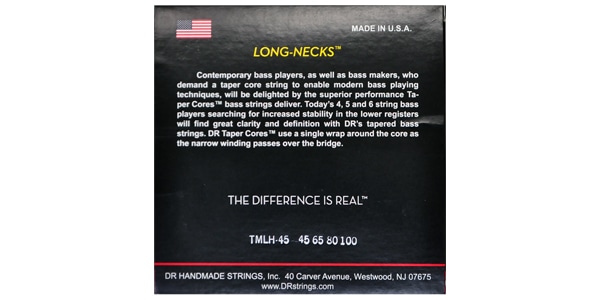 DR / TMLH-45 LONG NECKS Tapered Stainless Medium Light 45-100画像2